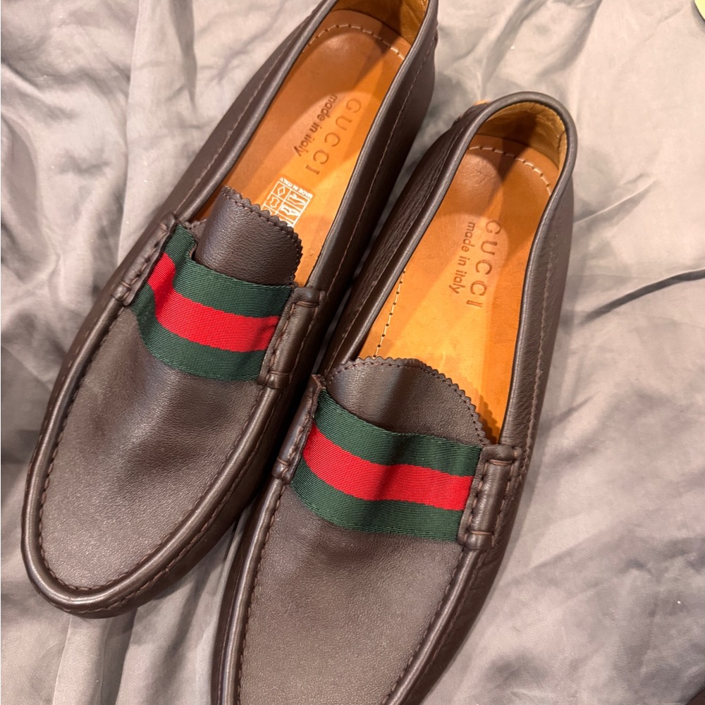 Gucci Dark Guccissima Brown Loafers - New